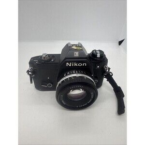 Vintage Nikon EM Black SLR Film Camera with Nikon Lens
